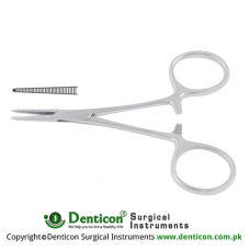 Micro-Mosquito Haemostatic Forcep Straight - 1 x 2 Teeth Stainless Steel, 10 cm - 4" 